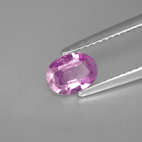 Spinello naturale viola da 0,70 ct, taglio ovale, VS