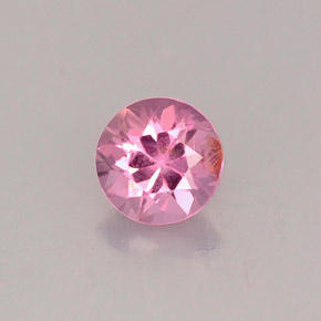 Spinello naturale rosa da 0,51 ct, taglio rotondo, VS-SI