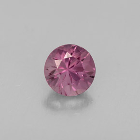 Spinello naturale viola da 0,46 ct, taglio rotondo, VVS-VS