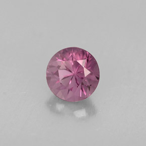 Spinello naturale viola da 0,46 ct, taglio rotondo, VVS-VS