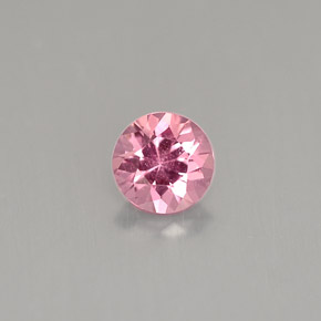 Spinello naturale rosa da 0,44 ct, taglio rotondo, VVS-VS