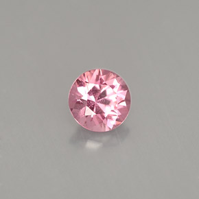 Spinello naturale rosa da 0,44 ct, taglio rotondo, VVS-VS