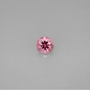 Spinello naturale rosa da 0,39 ct, taglio rotondo, VVS