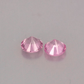 Spinello naturale rosa da  ct, taglio rotondo, VVS-VS
