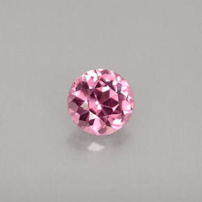 Spinello naturale rosa da 0,45 ct, taglio rotondo, VVS-VS