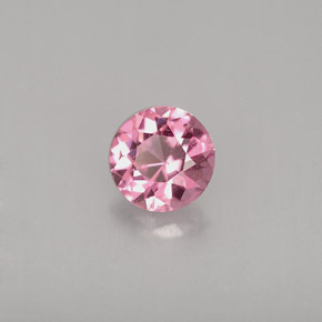 Spinello naturale rosa da 0,45 ct, taglio rotondo, VVS-VS