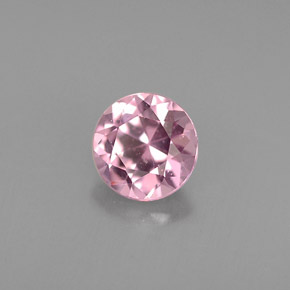 Spinello naturale rosa da 0,44 ct, taglio rotondo, VVS
