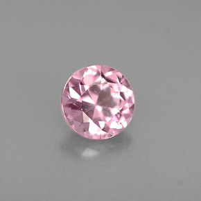 Spinello naturale rosa da 0,44 ct, taglio rotondo, VVS
