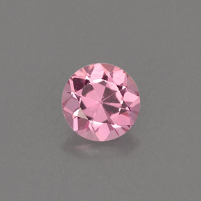 Spinello naturale rosa da 0,46 ct, taglio rotondo, VS