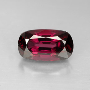 Spinello naturale rosso da 3,85 ct, taglio a cuscino, VS