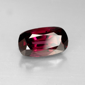Spinello naturale rosso da 3,85 ct, taglio a cuscino, VS