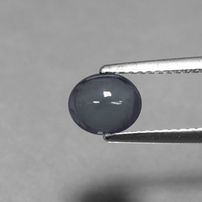 Spinello naturale grigio da 1,32 ct, taglio ovale, trasparente