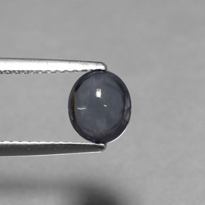Spinello naturale grigio da 1,32 ct, taglio ovale, trasparente