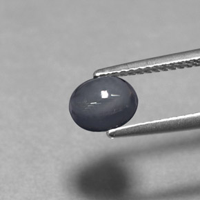 Spinello naturale grigio da 1,32 ct, taglio ovale, trasparente