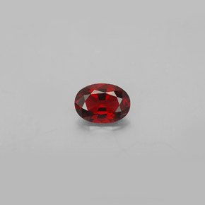 Spinello naturale rosso da 0,64 ct, taglio ovale, VVS-VS