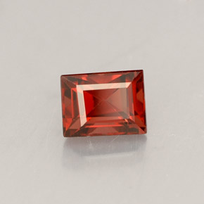 Spinello naturale rosso da 0,56 ct, baguette, VS