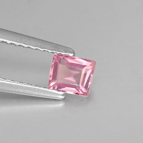 Spinello naturale rosa da 0,37 ct, baguette, VVS-VS