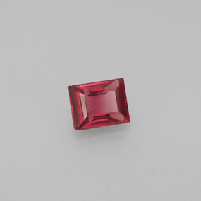 Spinello naturale rosso da 0,43 ct, baguette, VS