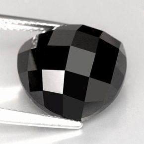 Spinello naturale nero da 11,09 ct, trillion, opaco