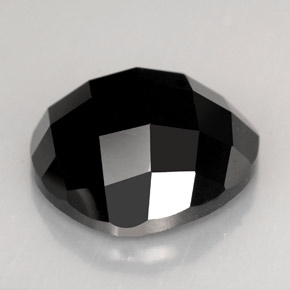Spinello naturale nero da 11,09 ct, trillion, opaco