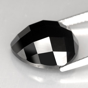 Spinello naturale nero da 11,09 ct, trillion, opaco