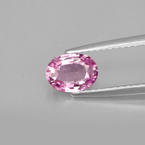 Spinello naturale rosa da 0,87 ct, taglio ovale, VVS-VS