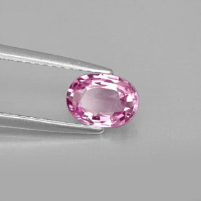 Spinello naturale rosa da 0,87 ct, taglio ovale, VVS-VS