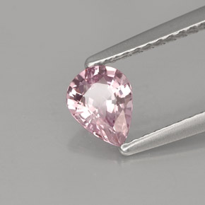 Spinello naturale rosa da 0,58 ct, taglio a pera, VVS-VS