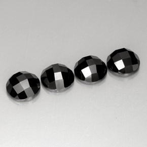 Gemme di Spinello Nero naturale da  ct, Taglio rotondo, Opaco