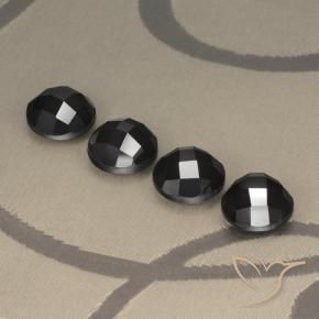 Gemme di Spinello Nero naturale da 19.19 ct, Rotondo, Opaco
