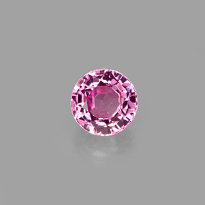 Spinello naturale rosa da 0,60 ct, taglio rotondo, VVS-VS