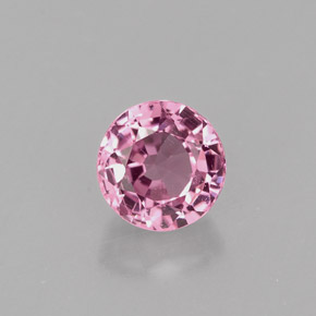 Spinello naturale rosa da 0,89 ct, taglio rotondo, VS
