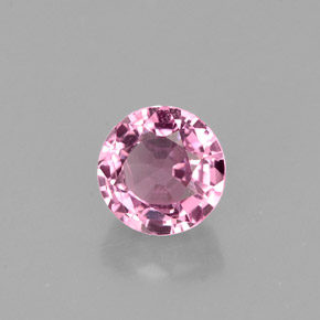 Spinello naturale rosa da 0,89 ct, taglio rotondo, VS