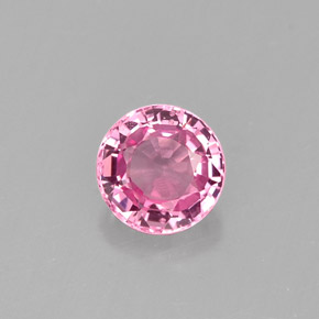 Spinello naturale rosa da 0,74 ct, taglio rotondo, VVS-VS