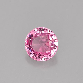 Spinello naturale rosa da 0,74 ct, taglio rotondo, VVS-VS