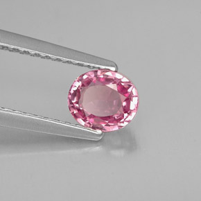 Spinello naturale rosa da 0,76 ct, taglio ovale, VVS