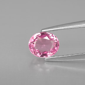 Spinello naturale rosa da 0,79 ct, taglio ovale, VVS-VS