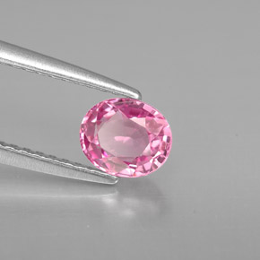 Spinello naturale rosa da 0,79 ct, taglio ovale, VVS-VS