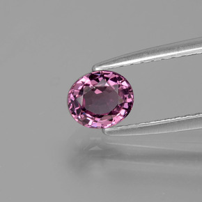 Spinello naturale viola da 0,59 ct, taglio ovale, VVS-VS