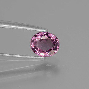 Spinello naturale viola da 0,59 ct, taglio ovale, VVS-VS