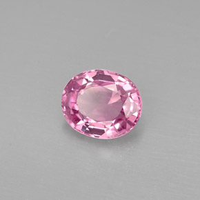 Spinello naturale rosa da 0,88 ct, taglio ovale, VVS-VS