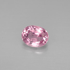 Spinello naturale rosa da 0,80 ct, taglio ovale, VVS-VS