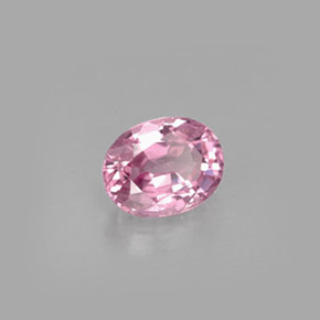 Spinello naturale rosa da 0,80 ct, taglio ovale, VVS-VS