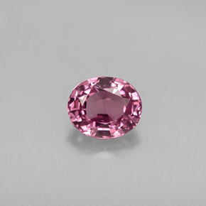Spinello naturale viola da 0,83 ct, taglio ovale, VVS-VS