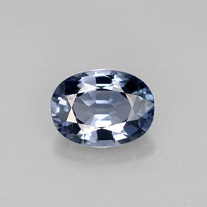 Spinello naturale blu da 0,90 ct, taglio ovale, VVS