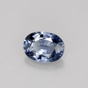Spinello naturale blu da 0,90 ct, taglio ovale, VVS