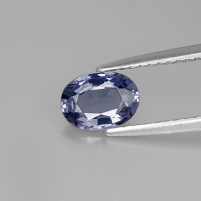 Spinello naturale blu da 0,88 ct, taglio ovale, VVS-VS