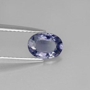 Spinello naturale blu da 0,88 ct, taglio ovale, VVS-VS