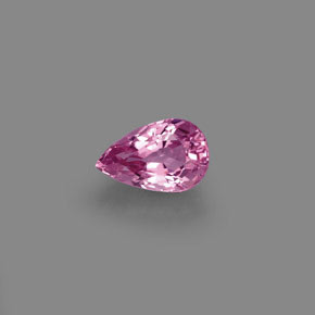 Spinello naturale rosa da 0,81 ct, taglio a pera, VVS