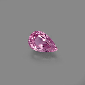 Spinello naturale rosa da 0,81 ct, taglio a pera, VVS